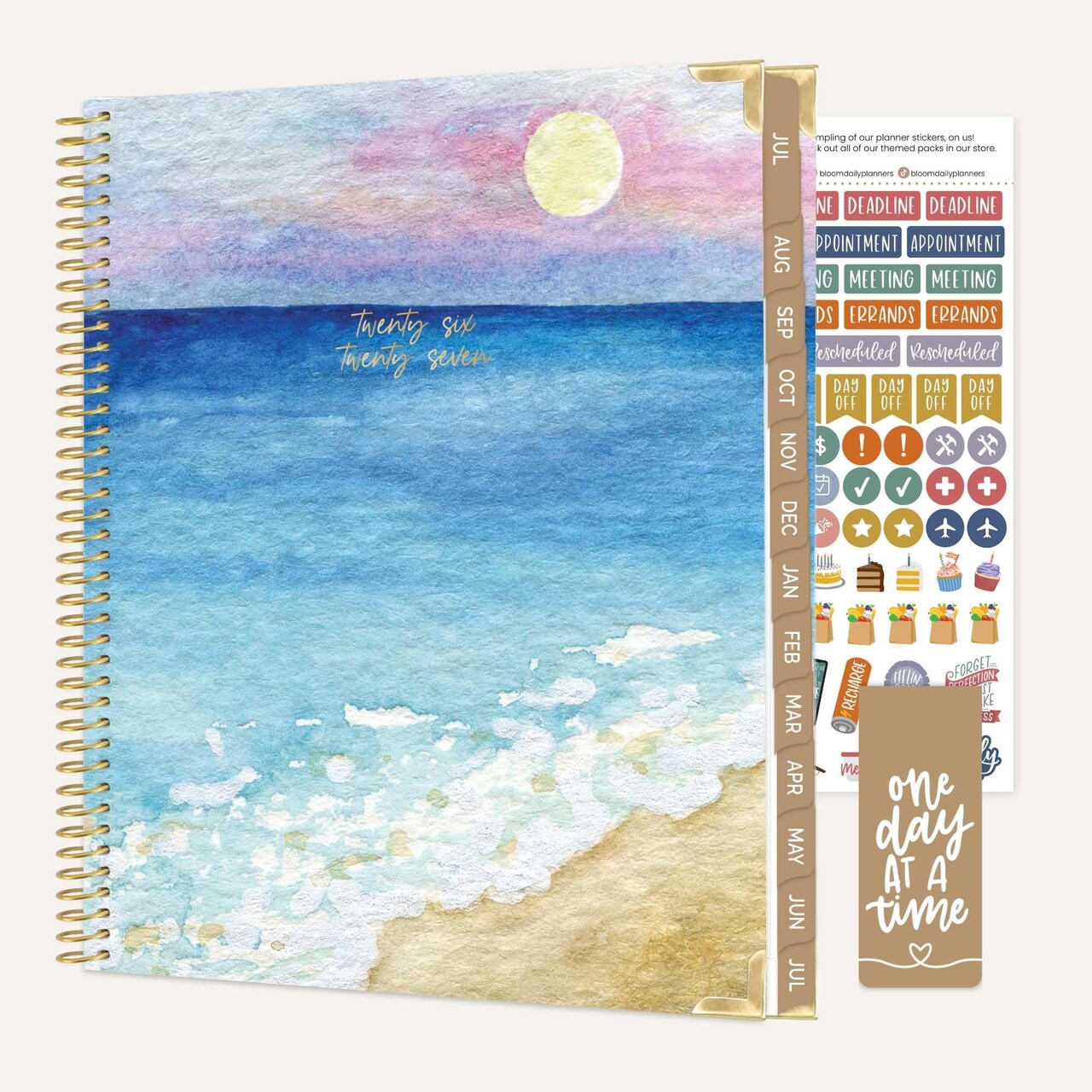 2026–27 Academic Hard Cover Planner, 8.5" x 11" - Coastal Calm